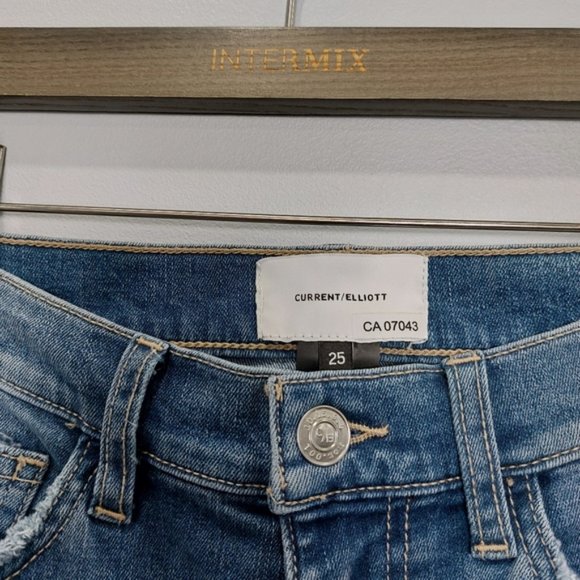 Current/Elliot Stiletto 2 Year Destroy Stretch Indigo Size 25 - Picture 4 of 8